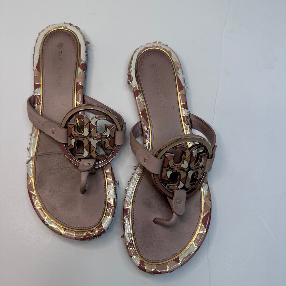 Tory Burch Enamel Mosiac Miller Sandals - Picture 1 of 4